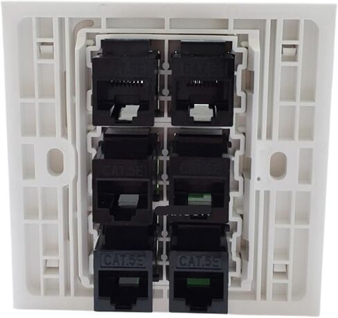 6-Port RJ45 5e 6-Port Female to Female Panel Jack(CAT5E RJ45) in Saudi Arabia