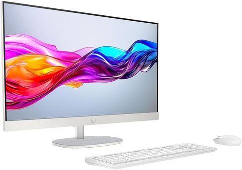 HP 27 Inch All in One Touchscreen Desktop Computer | AMD Ryzen 5 7520U Processor (8-Core, Up to 4.3 GHz) | 16GB DDR5, 1TB SSD | FHD IPS Display | WiFi 6 | Windows 11 | Wireless Keyboard and Mouse in Saudi Arabia