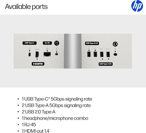 HP 27 Inch All in One Touchscreen Desktop Computer | AMD Ryzen 5 7520U Processor (8-Core, Up to 4.3 GHz) | 16GB DDR5, 1TB SSD | FHD IPS Display | WiFi 6 | Windows 11 | Wireless Keyboard and Mouse in Saudi Arabia