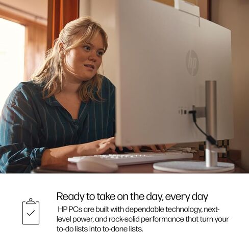 HP 27 Inch All in One Touchscreen Desktop Computer | AMD Ryzen 5 7520U Processor (8-Core, Up to 4.3 GHz) | 16GB DDR5, 1TB SSD | FHD IPS Display | WiFi 6 | Windows 11 | Wireless Keyboard and Mouse in Saudi Arabia