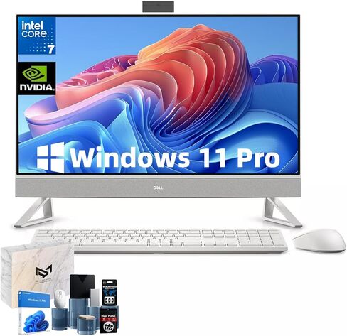كمبيوتر مكتبي Dell Inspiron 7730 الكل في واحد - شاشة لمس FHD مقاس 27 بوصة، Intel 7 150U (10 مراكز)، NVIDIA MX570A، Wi-Fi 6E، Win 11 Pro، لوحة مفاتيح وماوس Dell Pro (ذاكرة الوصول العشوائي 64 جيجابايت، 4 تيرابايت SSD) in Kuwait