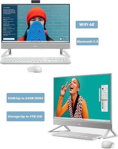 كمبيوتر مكتبي Dell Inspiron 7730 الكل في واحد - شاشة لمس FHD مقاس 27 بوصة، Intel 7 150U (10 مراكز)، NVIDIA MX570A، Wi-Fi 6E، Win 11 Pro، لوحة مفاتيح وماوس Dell Pro (ذاكرة الوصول العشوائي 64 جيجابايت، 4 تيرابايت SSD) in Kuwait