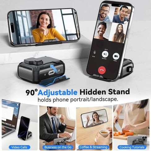 جراب AirPods Pro 3 2025، قفل أمان وتصميم حامل هاتف مخفي لهاتف Apple AirPods Pro الجيل الثالث مع سلسلة مفاتيح نظيفة للرجال والنساء، متوافق مع MagSafe، أسود in Kuwait