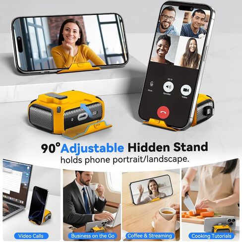 for AirPods Pro 3 Case 2025, Safety Lock & Hidden Phone Stand Design for Apple AirPods Pro 3rd Generation Case Cover with Cleaner Keychain for Men Women, Compatible with MagSafe,Black in Kuwait