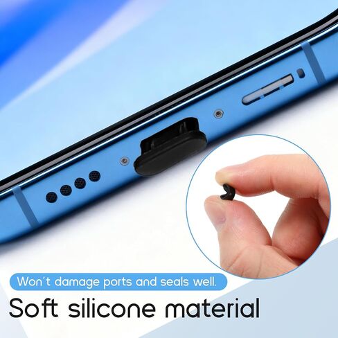 40 قطعة من 8 أنواع من غطاء منفذ USB، أغطية منافذ USB من السيليكون، قابس حماية من الغبار لكاميرا الكمبيوتر، USB، USB C، HDMI، منفذ SD، RJ45، منفذ الصوت، منفذ سماعات الرأس، أسود in Kuwait