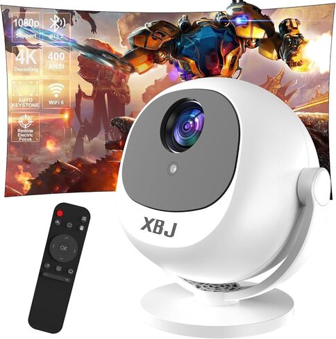 جهاز عرض صغير لاسلكي مع WIFI، 4K 1080P يدعم جهاز عرض محمول قابل للدوران 180 درجة. جهاز عرض أفلام بشاشة مقاس 17 بوصة - 130 بوصة. متوافق مع الهواتف الذكية والكمبيوتر المحمول والكمبيوتر الشخصي (بدون تطبيق) in Kuwait