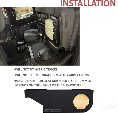 12" Single Sealed TW3 sub Box, fits 2024 2025 Tacoma Double-cab Speaker Box subwoofer Enclosure Stereo car Audio Home Audio in Saudi Arabia