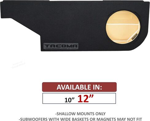 12" Single Sealed TW3 sub Box, fits 2024 2025 Tacoma Double-cab Speaker Box subwoofer Enclosure Stereo car Audio Home Audio in Saudi Arabia