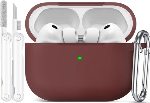 حافظة AirPods Pro 3 (2025)، غطاء حماية من السيليكون الناعم متوافق مع حافظة Apple AirPods Pro الجيل الثالث مع مجموعة تنظيف للنساء والرجال، ملحقات Air pods Pro مع سلسلة مفاتيح، أسود in Kuwait