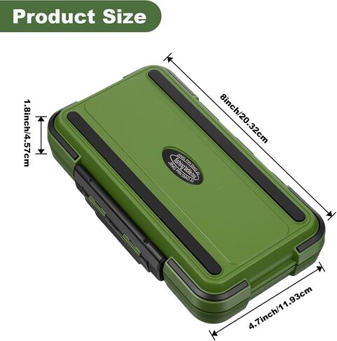 3 Pcs Small Waterproof Tackle Box Organizer, Plastic Double-Sided Storage with Adjustable Dividers for Fishing Lures, Hooks, Bait (Green, Orange, Gray) in Saudi Arabia