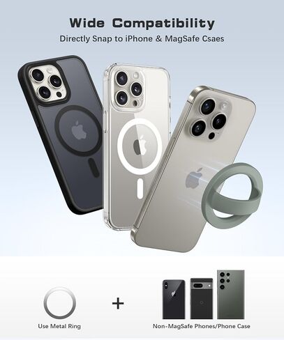 GONEZ Magnetic Phone Grip Compatible with MagSafe, Removable Silicone Loop Grip, Phone Ring Holder for Back of Phone for iPhone 17/16/15/14/13/12 Series, Stone in Saudi Arabia