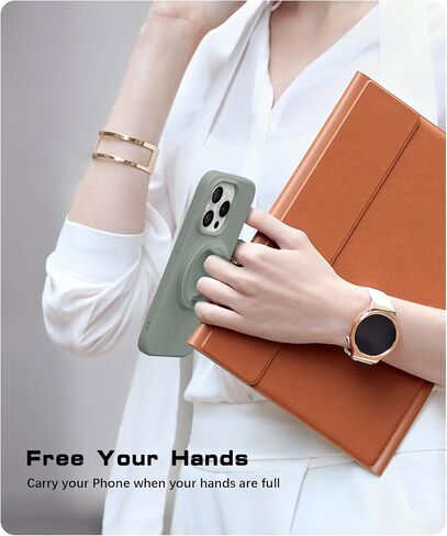GONEZ Magnetic Phone Grip Compatible with MagSafe, Removable Silicone Loop Grip, Phone Ring Holder for Back of Phone for iPhone 17/16/15/14/13/12 Series, Stone in Saudi Arabia