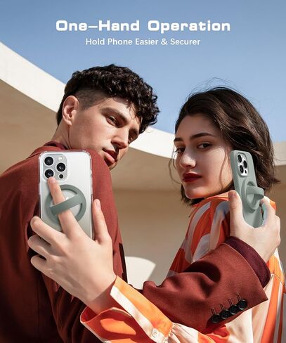 GONEZ Magnetic Phone Grip Compatible with MagSafe, Removable Silicone Loop Grip, Phone Ring Holder for Back of Phone for iPhone 17/16/15/14/13/12 Series, Stone in Saudi Arabia