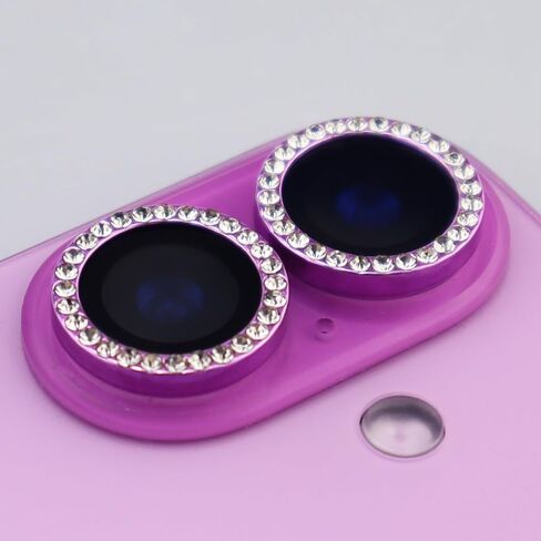 واقي عدسة الكاميرا لهاتف iPhone 16 / iPhone 16 Plus Bling Diamond حلقة معدنية من حجر الراين اللامع جوهرة من الزجاج المقوى ملحقات غطاء العدسة (فضي، لهاتف iPhone 16/16 Plus) in Kuwait
