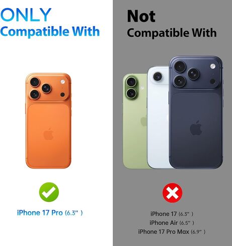 for iPhone 17 Pro Max Camera Lens Protector [Anti-Scratch] [Ultra HD Clear] [Strong Adhesion] Metal Aluminum Alloy Tempered Glass Camera Screen Cover(Cosmic Orange) in Kuwait