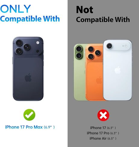 for iPhone 17 Pro Max Camera Lens Protector [Anti-Scratch] [Ultra HD Clear] [Strong Adhesion] Metal Aluminum Alloy Tempered Glass Camera Screen Cover(Cosmic Orange) in Kuwait