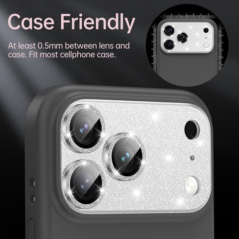 for iPhone 17 Pro Max Camera Lens Protector [Anti-Scratch] [Ultra HD Clear] [Strong Adhesion] Metal Aluminum Alloy Tempered Glass Camera Screen Cover(Cosmic Orange) in Kuwait