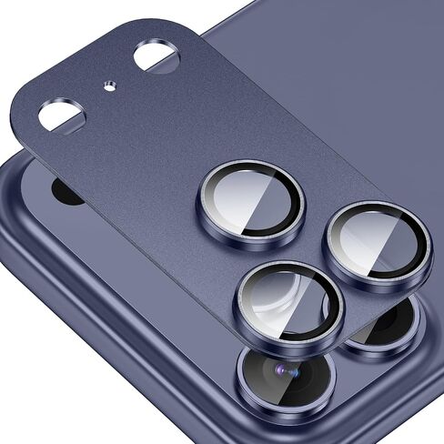 for iPhone 17 Pro Max Camera Lens Protector [Anti-Scratch] [Ultra HD Clear] [Strong Adhesion] Metal Aluminum Alloy Tempered Glass Camera Screen Cover(Cosmic Orange) in Kuwait