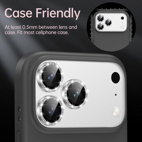واقي عدسة الكاميرا لهاتف iPhone 17 - مع صينية التثبيت، زجاج مقسى 9H [مضاد للخدش] [Ultra HD Clear] غطاء كاميرا حلقي معدني فردي (أخضر لامع) in Saudi Arabia