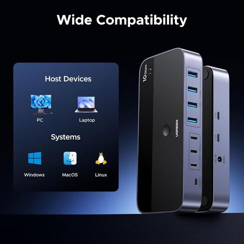 UGREEN 2-in 7-Out USB 3.2 Switch, 10 Gbps Switcher for A or C Computers Sharing All Devices(4 A+3 C) Keyboard Mouse Switch with Type C Converter Adapter,Power Adapter in Saudi Arabia