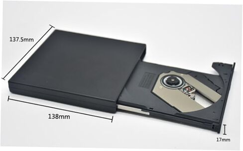 Portable USB External CD Rw Optical Drive Compact CD Burner with Plug and Play Compatible with Laptop and Desktop Black USB Mobile Optical Drive in Saudi Arabia
