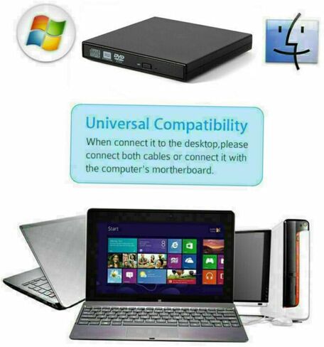 Portable USB External CD Rw Optical Drive Compact CD Burner with Plug and Play Compatible with Laptop and Desktop Black USB Mobile Optical Drive in Saudi Arabia