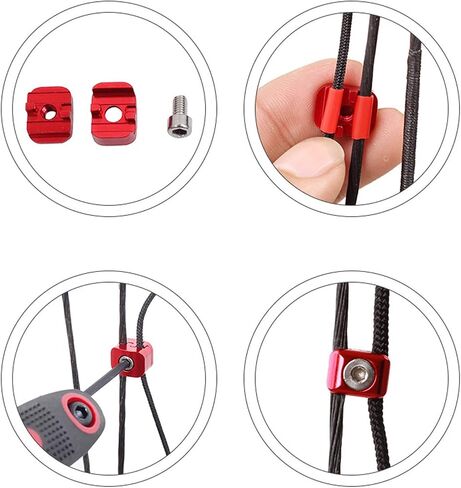 Qiilu Drop Away Arrow Rest Clamp Buckle Arrow Rest Clamp Buckle Aluminum Alloy Arrow Rest Cable Clamp Buckle Metal Fastener Clip Archery Bowstring Adjustment Knob for Compound Bow Drop in Saudi Arabia
