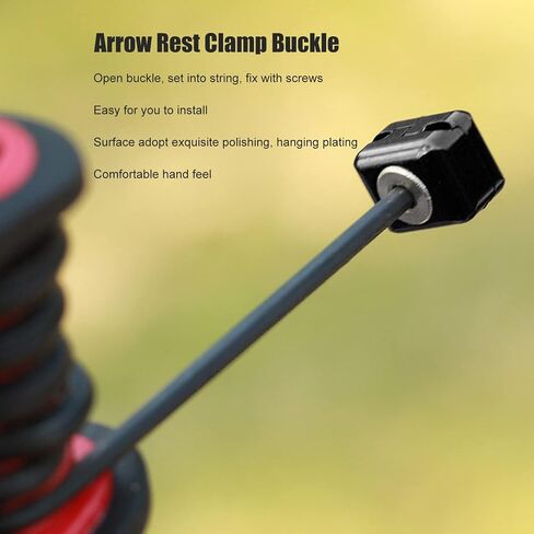 Qiilu Drop Away Arrow Rest Clamp Buckle Arrow Rest Clamp Buckle Aluminum Alloy Arrow Rest Cable Clamp Buckle Metal Fastener Clip Archery Bowstring Adjustment Knob for Compound Bow Drop in Saudi Arabia