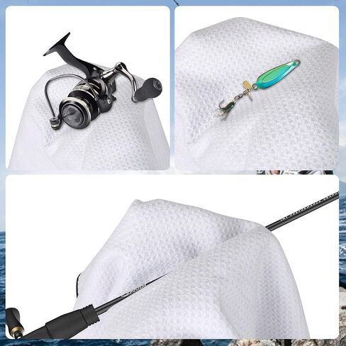 Fishing Gifts for Men, Fishing Towel Microfiber with Clip, Premium Fishing Accessories, Fishing Gear for Fishing Lover in Saudi Arabia