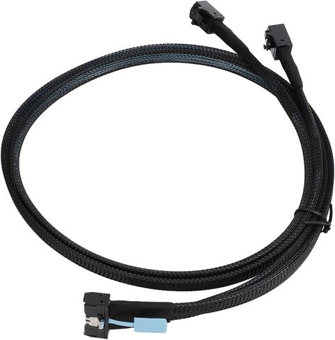 كابل Drfeify 8i 74Pin إلى 2 SFF 8643 لـ MCIO X8 إلى Mini SAS HD SFF 8643 كابل نقل بيانات عالي السرعة لموسعات SAS والمصفوفات الزائدة من الأقراص المستقلة، ألومنيوم 31.5 بوصة in Saudi Arabia