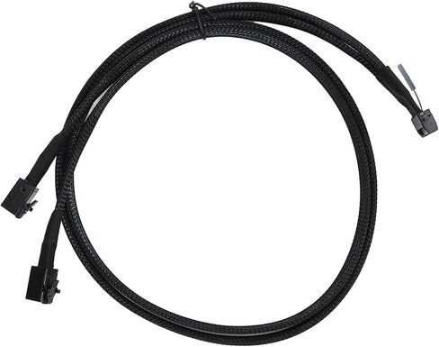كابل Drfeify 8i 74Pin إلى 2 SFF 8643 لـ MCIO X8 إلى Mini SAS HD SFF 8643 كابل نقل بيانات عالي السرعة لموسعات SAS والمصفوفات الزائدة من الأقراص المستقلة، ألومنيوم 31.5 بوصة in Saudi Arabia