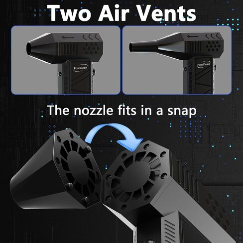 Compressed Air Duster, Electric Air Duster, Super Powerful 130000RPM Mini Air Blower Gun,Dust Blower for Computer Keyboard, Car Cleaning, Home, and Outdoor Use in Saudi Arabia
