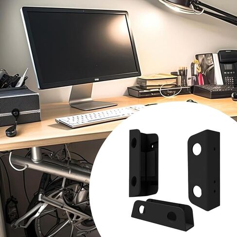 Under Desk Laptop Mount Heavy Duty Creative Universal Space Saving Home Office, with Anti Scratch Pads, Bracket Support Stand, Transparent in Saudi Arabia