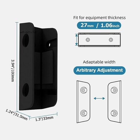 Under Desk Laptop Mount Heavy Duty Creative Universal Space Saving Home Office, with Anti Scratch Pads, Bracket Support Stand, Transparent in Saudi Arabia