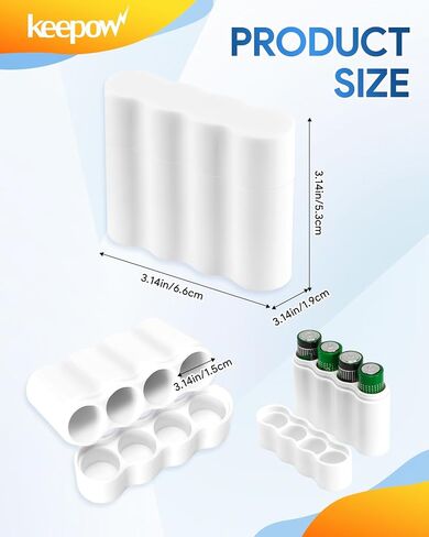 KEEPOW Battery Case Organizer for AA & AAA Batteries, Stackable or Mounted Vertical Storage Battery Dispenser for Home, Workshop, Garage, 2 Pack in Saudi Arabia