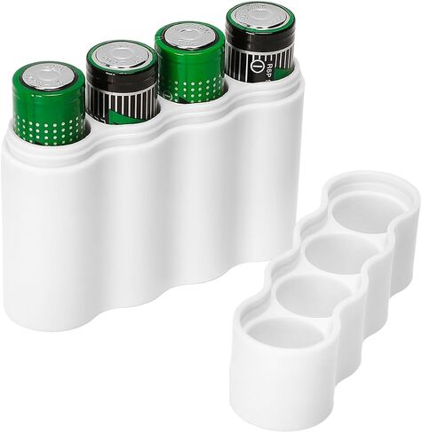 KEEPOW Battery Case Organizer for AA & AAA Batteries, Stackable or Mounted Vertical Storage Battery Dispenser for Home, Workshop, Garage, 2 Pack in Saudi Arabia