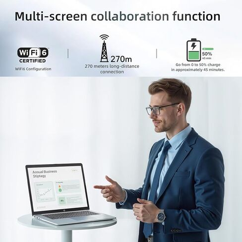 HP 15.6" FHD Touchscreen Laptop Computer for Student & Business, Intel 8-Core Processor, 16GB RAM, 512GB SSD, WiFi 6, Bluetooth 5.3, HDMI, Type-C, Windows 11 Pro & Accessoires, Blue in Saudi Arabia