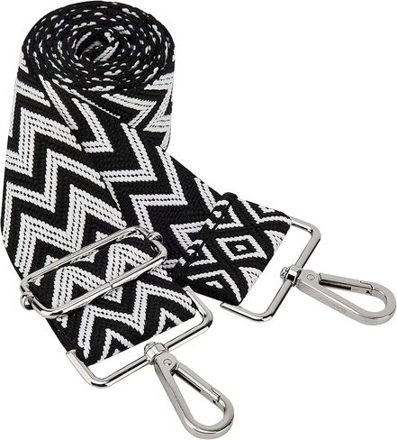 BAKKO 2" Wide Bag Shoulder Strap Replacement for Crossbody Handbags Purses Messenger Duffel Bags Silver Metal Hardware Adjustable Length from 31" to 57" - Jacquard Camouflage With Silver Metallic Yarn in Saudi Arabia