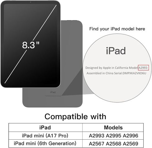 JETech Rotating Case for iPad mini (A17 Pro, 2024 Model, 7th Generation) / mini 6 (2021 Model, 6th Generation) with Pencil Holder, 360 Degree Rotation Protective Stand Cover Clear Back (Purple) in Saudi Arabia