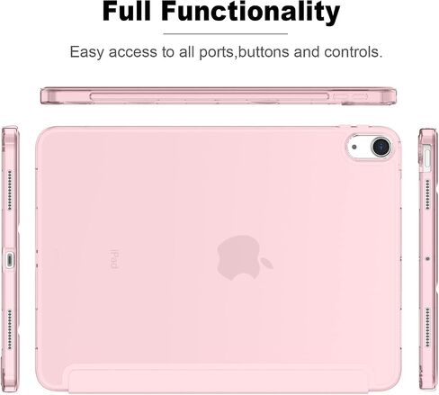 iMieet iPad Air 11 Inch Case M3 2025/M2 2024 - iPad Air 5th/4th Generation Case 2022/2020 10.9 Inch, Slim Hard PC Translucent Back Shell Cover, Support Touch ID(Pink) in Saudi Arabia