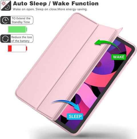 iMieet iPad Air 11 Inch Case M3 2025/M2 2024 - iPad Air 5th/4th Generation Case 2022/2020 10.9 Inch, Slim Hard PC Translucent Back Shell Cover, Support Touch ID(Pink) in Saudi Arabia