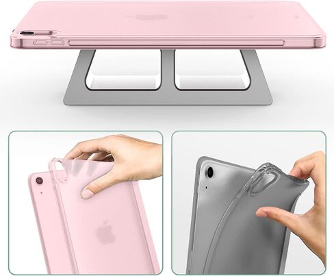 iMieet iPad Air 11 Inch Case M3 2025/M2 2024 - iPad Air 5th/4th Generation Case 2022/2020 10.9 Inch, Slim Hard PC Translucent Back Shell Cover, Support Touch ID(Pink) in Saudi Arabia