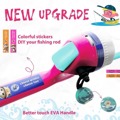 WIDDEN Kids Fishing Pole Set with Full Starter Kits for Toddler Boys Girls in Kuwait