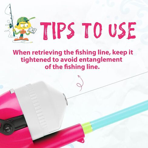 WIDDEN Kids Fishing Pole Set with Full Starter Kits for Toddler Boys Girls in Kuwait
