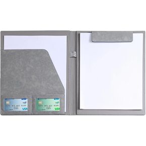Professional A4 Leather Portfolio With Magnetic Closure, Business Organizer Folder With Card Slots For Meetings And Presentations in Saudi Arabia