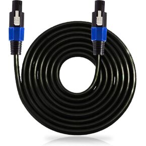 Pyle-Pro Audio Cord Connector to Male Speakon Connection 30 ft 12 Gauge Black Heavy Duty Professional Speaker Cable Wire-Delivers Sound-Pyle PPSS30, USB in Saudi Arabia