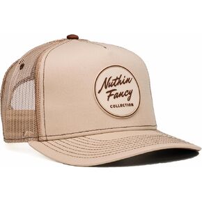 قبعة Nuthin Fancy CO Pioneer Snapback، قبعة سائق الشاحنة قابلة للتعديل للرجال والنساء مع تباين تحت الفاتورة، نقدًا - أسود وأبيض in Kuwait