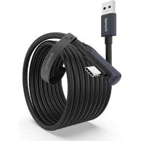 Syntech Link Cable 26 FT with Signal Booster Compatible with Quest2/Pro/Pico4 Accessories and PC/Steam VR, High Speed PC Data Transfer, USB 3.0 to USB C Cable for VR Headset and Gaming PC, Black in Kuwait