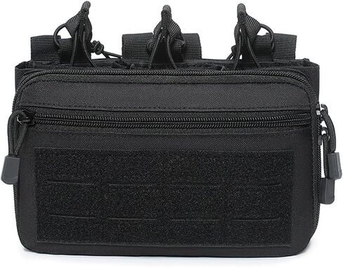 Tactical Mag Admin Pouch Molle Mag Pouch, Open Top Single/Double/Triple Magazine Pouch Holder Carrier for M4 M16 AK AR Glock M1911 92F 9mm Molle Utility Tool Pouch Medical EMT Organizer in Saudi Arabia