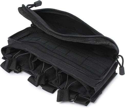 Tactical Mag Admin Pouch Molle Mag Pouch, Open Top Single/Double/Triple Magazine Pouch Holder Carrier for M4 M16 AK AR Glock M1911 92F 9mm Molle Utility Tool Pouch Medical EMT Organizer in Saudi Arabia